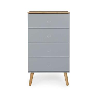Tenzo ladekast Dot 4 lades   grijs/eiken   98x55x43 cm   Leen Bakker