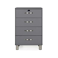 Tenzo ladekast Malibu 4 lades   grijs   92x60x41 cm   Leen Bakker