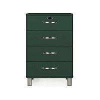 Tenzo ladekast Malibu 4 lades   groen   92x60x41 cm   Leen Bakker
