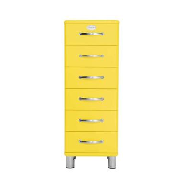Tenzo ladekast Malibu 6 lades   geel   111x41x41 cm   Leen Bakker