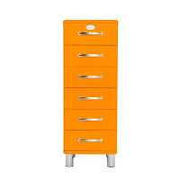 Tenzo ladekast Malibu 6 lades   oranje   111x41x41 cm   Leen Bakker