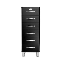 Tenzo ladekast Malibu 6 lades   zwart   111x41x41 cm   Leen Bakker