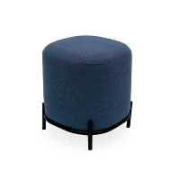 Tenzo poef Harry   blauw   46x42x42 cm   Leen Bakker