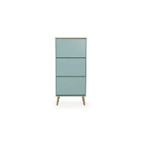 Tenzo schoenenkast Dot   lichtgroen/eiken   128x57,5x24 cm   Leen Bakker