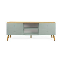Tenzo tv meubel Dot   groen/eiken   60x162x43 cm   Leen Bakker