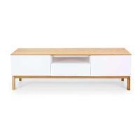 Tenzo tv meubel Patch   eikenkleur/wit/eikenkleur   56x179x47 cm   Leen Bakker