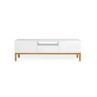 Tenzo tv meubel Patch   wit/eikenkleur   56x179x47 cm   Leen Bakker