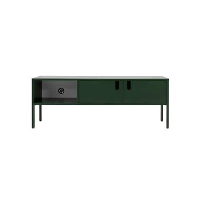 Tenzo tv meubel Uno 2 deurs   groen   50x137x40 cm   Leen Bakker