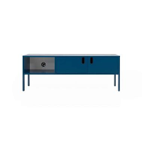Tenzo tv meubel Uno 2 deurs   petrol   50x137x40 cm   Leen Bakker