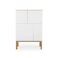 Tenzo wandkast Patch   eikenkleur/wit/eikenkleur   138x92x40 cm   Leen Bakker