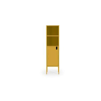Tenzo wandkast Uno 1 deurs   mosterd   152x40x40 cm   Leen Bakker