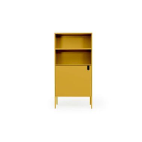 Tenzo wandkast Uno 1 deurs   mosterd   152x76x40 cm   Leen Bakker
