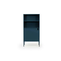 Tenzo wandkast Uno 1 deurs   petrol   152x76x40 cm   Leen Bakker