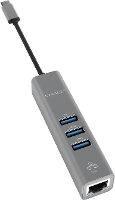 Terratec CONNECT C2 USB C (USB 3.2 Gen 2) multiport hub Grijs