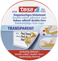 Tesa 05338 00000 01 Dubbelzijdige tape Transparant (l x b) 10 m x 15 mm 1 stuk(s)