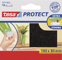 Tesa 57891 00001 00 Viltdoppen Zelfklevend Bruin (l x b) 100 mm x 80 mm 1 stuk(s)