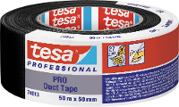 Tesa Duct Tape PRO 74613 00002 00 Reparatietape Zwart (l x b) 50 m x 50 mm 1 stuk(s)