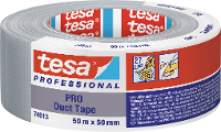 Tesa Duct Tape PRO 74613 00003 00 Reparatietape Grijs (l x b) 50 m x 50 mm 1 stuk(s)