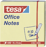 Tesa Plaknotitie 57654 00000 75 mm x 75 mm Geel 100 vellen