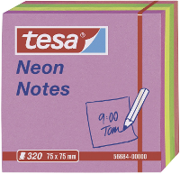 Tesa Plaknotitiekubus 56684 00 01 75 mm x 75 mm Roze, Geel, Groen, Oranje 320 vellen