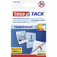 Tesa TACK Dubbelzijdige kleefpads Transparant Inhoud: 200 stuk(s)
