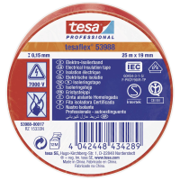 Tesa tesaflex IEC 53988 00017 00 Isolatietape Rood (l x b) 25 m x 19 mm 1 stuk(s)