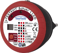 Testboy Testavit Schuki 1 LCD Stopcontacttester CAT II 300 V LCD, LED