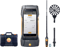 Testo 400   Strömungs Set mit Hitzdrahtsonde Milieumeetset Temperatuur, Druk  40, 0   150, 200 °C, hPa