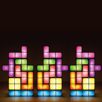 Tetris Diy Constructible Retro Game Style Stackable Led Desk Lamp