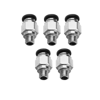TEVO® 5 STKS 4.3Mm Boring Pneumatische Connectoren PC4 M6 Fit 4mm PTFE Buis Connector Koppeling Toevoerinlaat
