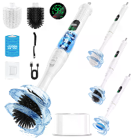 Tevorex 2000mAh Oplaadbare Elektrische Toilet Draaiborstel 360° Instelbare Reinigingsrotatie IPX6 Waterdichte Multifunct