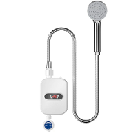 Tevorex 3000W Instant Water Heater met Douchkop, LCD Digitale Weergave, Snelle Verwarming Heater voor Landhuis, Huisje,