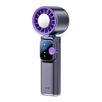 Tevorex draagbare handheld airconditioner ventilator 7 bladen 199 niveaus wind instelbaar 4000mAh lange batterij oplaadb
