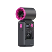Tevorex Draagbare Handventilator,USB oplaadbare Mini Ventilator met Verstelbare Hoge Luchtstroom,Slimme Digitale Weergav