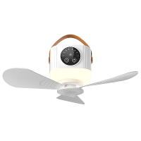 Tevorex Draagbare oplaadbare plafondventilator lamp 7200mAh batterij 4 standen 3 kleur LED verlichting timer lawaaiarm 2