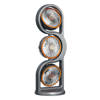 Tevorex Driehoek Bureau Mobiele Ventilator 360° Rotatie Oscillatie Multi Angle Aanpassing USB Oplaadbare Koelingsefficië