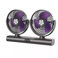 Tevorex Dubbele Hoofdmuurventilator met 360° Rotatie Drie Snelheidsinstellingen 4000mAh USB Oplaadbare Baterij voor Thui