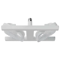Tevorex E27 60W dual head plafondventilator met LED licht, 3 kleurinstellingen, 3 snelheden, 2u timer, oogverzorgende la
