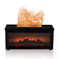 Tevorex Haard Aromatherapie Machine 3D Simulatie Vlam Ambient Light Kleine Huishoudelijke Houtnerf Luchtbevochtiger Haar