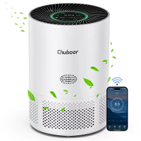Tevorex PJ01 24W Slimme Luchtzuiveraar H13 HEPA 3 staps Filtratie WiFi App en Spraakbediening Ultra Stil met Timer voor