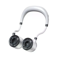 Tevorex Draagbare Nek ventilator met 100 Snelheden, Windaanpassing, 360° Dubbel Luchtkanaal, 1500mAh Lange Batterij, Laa