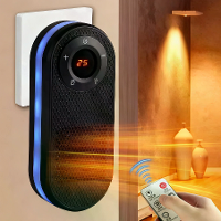 Tevorex Wandgemonteerde Bureaukachel met 5 Kleur Nachtlamp, Snelle Verwarming & LCD Display, 2 Versnellingen Timer Kache