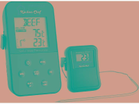 TFA Dostmann 14.1504 Barbecuethermometer Kabelsensor, Alarm, Met timer, Bewaking van kerntemperatuur Langzaam garen, Varken, Rund, Hert, Kalkoen, Lam, Konijn,