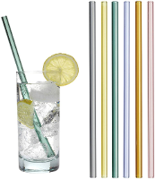 TFA Dostmann 14.2019.06 Trinkhalme aus farbigem Glas 21 cm 6 stuk(s)