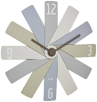 TFA Dostmann 60.3020.30 Wandklok Kwarts 400 mm x 37 mm x 400 mm Bont Slepend uurwerk (geluidsloos)
