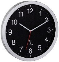 TFA Dostmann 60.3545.01 Wandklok Zendergestuurd 400 mm x 50 mm x 400 mm Zilver Groot display