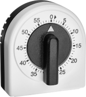TFA Dostmann Analoger Küchen Timer Kookwekker Wit zwart Analoog
