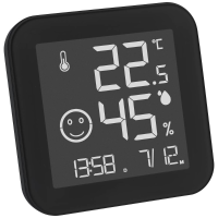 TFA Dostmann BLACK & WHITE 30.5054.01 Thermo  en hygrometer Zwart