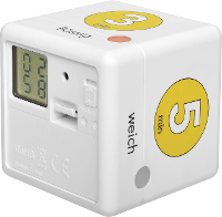 TFA Dostmann Cube Timer Ei Kookwekker Wit, Geel Digitaal