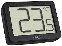 TFA Dostmann Digitales Thermometer Thermometer Zwart